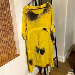 Yellow Klaskiks Midi Dress